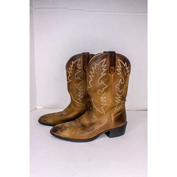 Dan Post Western Cowboy Boots Brown Leather Mens Size 5.5